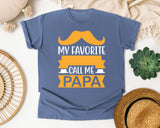 My Favorite People Call Me Papa White 3 graphic tee in Blue Jean