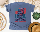 USA Made In America graphic tee in Blue Jean