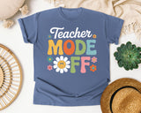 Teacher Mode Off Daisy graphic tee in Blue Jean