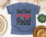 Dad Bod On Point White 4 graphic tee in Blue Jean