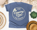 Chief Camping Dad Fire Starter Classic graphic tee in Blue Jean