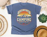 Father And Son Camping Buddies For Life graphic tee in Blue Jean