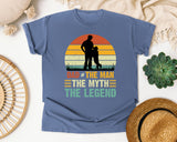 Dad The Man The Myth The Legend Black graphic tee in Blue Jean
