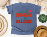 I'm Not Bossy I'm The Teacher graphic tee in Blue Jean