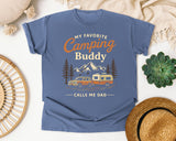 My Favorite Camping Buddy Calls Me Dad graphic tee in Blue Jean
