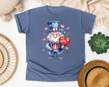 Uncle Sam With Heart graphic tee in Blue Jean