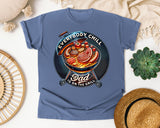 Everybody Chill Dad Is On The Grill Black graphic tee in Blue Jean