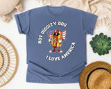 Hot Diggity Dog I Love America graphic tee in Blue Jean