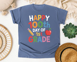 Happy 100th Day Of 1st Grade graphic tee in Blue Jean