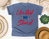 United We Stand graphic tee in Blue Jean