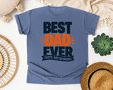 Best Dad Ever Facts Not Opinions Blue graphic tee in Blue Jean