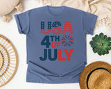 USA 4th Of July Navy graphic tee in Blue Jean