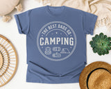 The Best Dads Go Camping Grey 2 graphic tee in Blue Jean