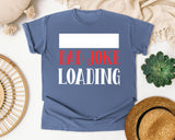 Dad Joke Loading White graphic tee in Blue Jean