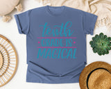 Tenth Grade Is Magical graphic tee in Blue Jean