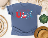God Bless The USA Red graphic tee in Blue Jean