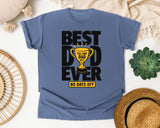 Best Dad Ever No Days Off White 2 graphic tee in Blue Jean