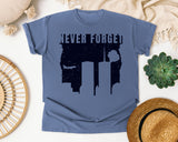 Never Forget White 8 graphic tee in Blue Jean