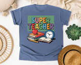 Super Teacher graphic tee in Blue Jean
