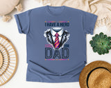 I Have A Hero I Call Him Dad graphic tee in Blue Jean