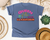 Queen Of The Classroom Retro graphic tee in Blue Jean