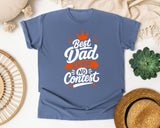 Best Dad Ever No Contest White graphic tee in Blue Jean