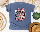 Fourth Grade Crew graphic tee in Blue Jean
