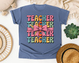 Teacher Teacher Teacher graphic tee in Blue Jean