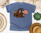 Bigfoot American Flag graphic tee in Blue Jean