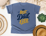 Best Dad Ever Gold graphic tee in Blue Jean