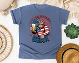 It's A Bad Day To Be A Bear graphic tee in Blue Jean