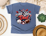 All Star Dad graphic tee in Blue Jean