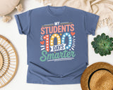 My Students 100 Days Smarter graphic tee in Blue Jean