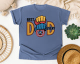 Best Dad Ever Brown graphic tee in Blue Jean