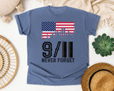 Never Forget Black 2 graphic tee in Blue Jean
