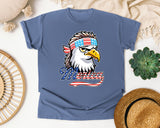Merica Grey graphic tee in Blue Jean