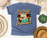 Papasaur graphic tee in Blue Jean