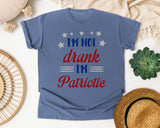 I'm Not Drunk I'm Patriotic Red graphic tee in Blue Jean