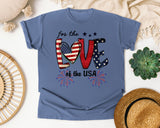 For The Love Of The USA graphic tee in Blue Jean