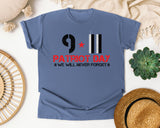 Patriot Day We Will Never Forget Black graphic tee in Blue Jean