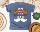 Dope Black Dad White graphic tee in Blue Jean