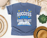Success Is My School Project graphic tee in Blue Jean