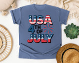 USA 4th Of July Navy 2 graphic tee in Blue Jean