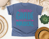 Tenth Grade Is Magical Script graphic tee in Blue Jean