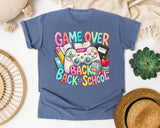 Game Over Back To School Pastel graphic tee in Blue Jean