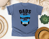 Dads With Beards Are Better White 4 graphic tee in Blue Jean