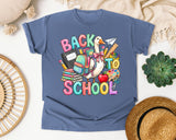 Back To School Goose Pastel graphic tee in Blue Jean