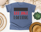 Dad Joke Loading White 2 graphic tee in Blue Jean