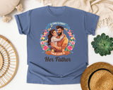 A Girl's First True Love Is Her Father Grey graphic tee in Blue Jean