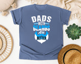Dads With Beards Are Better White 3 graphic tee in Blue Jean